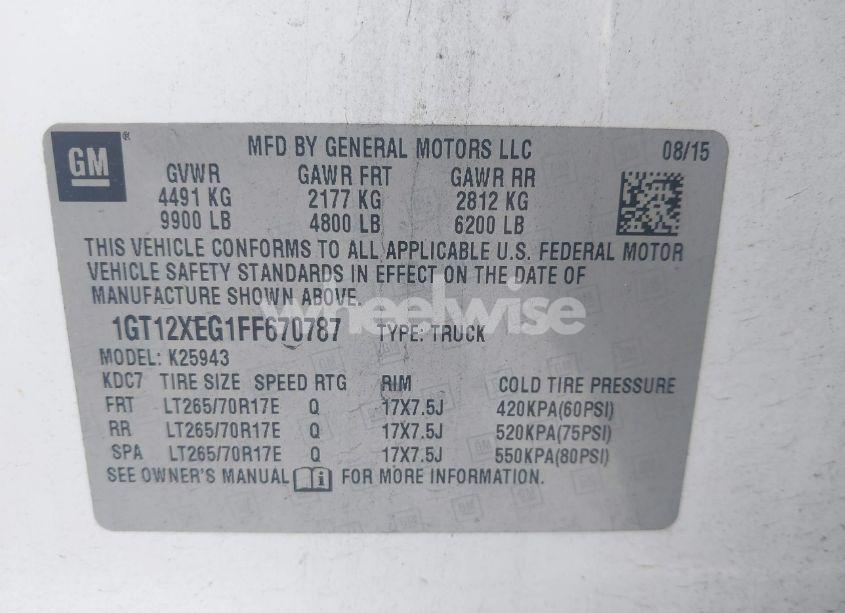 Photo 9 of 2015 Gmc Sierra 2500HD (VIN 1GT12XEG1FF670787)