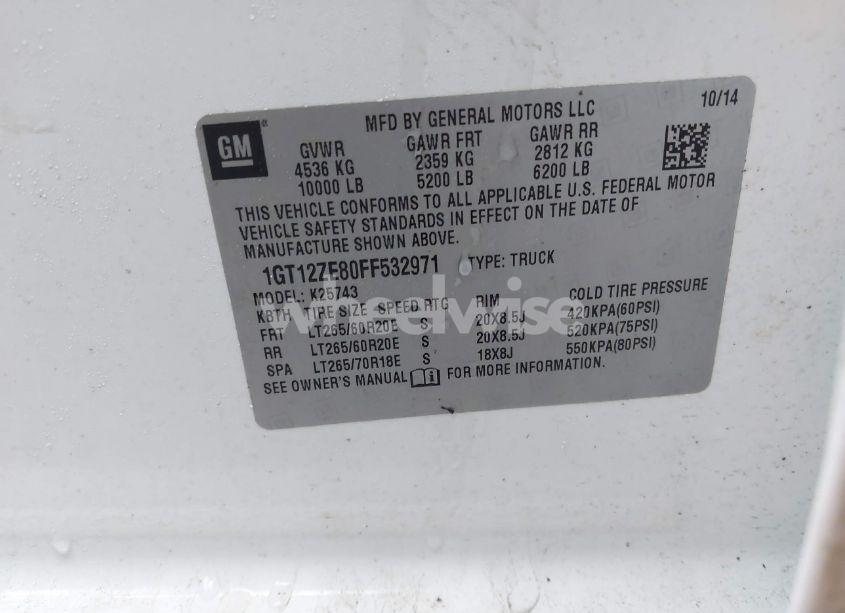 Photo 9 of 2015 Gmc Sierra 2500HD SLT (VIN 1GT12ZE80FF532971)