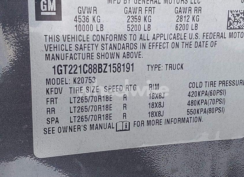 Photo 9 of 2011 Gmc Sierra 2500HD SLT (VIN 1GT221C88BZ158191)