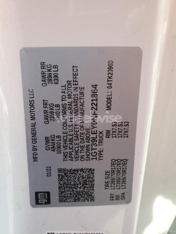 Photo 3 of 2022 GMC SIERRA K2500 HEAVY DUTY (VIN 1GT39LEY0NF221864)