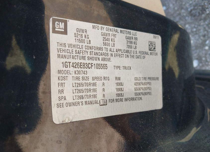 Photo 9 of 2012 Gmc Sierra 3500HD DENALI (VIN 1GT426E83CF105565)