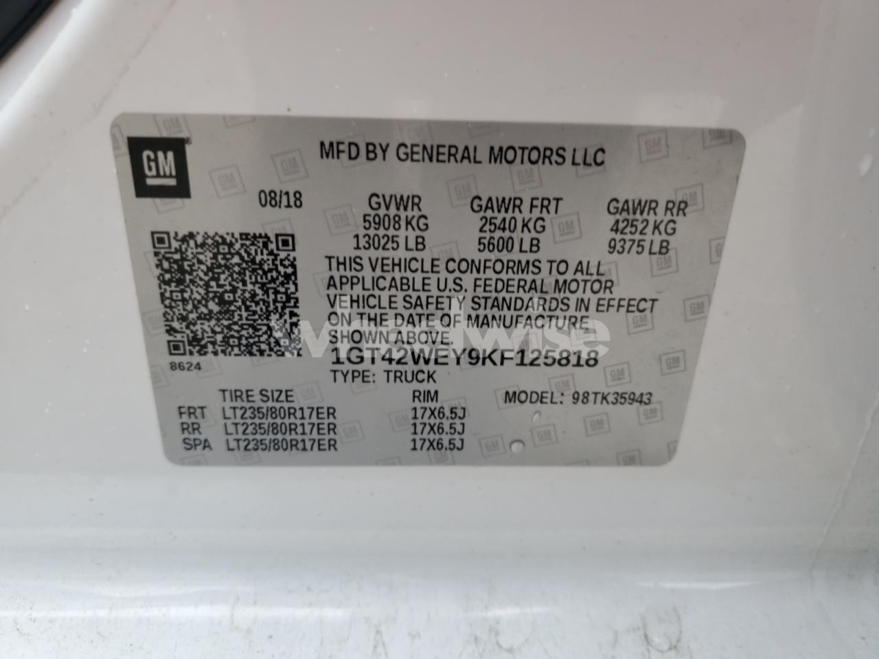 Photo 13 of 2019 GMC SIERRA 3500 HD DENAL (VIN 1GT42WEY9KF125818)