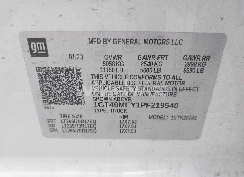 Photo 8 of 2023 Gmc Sierra 2500HD 4WD STANDARD BED SLE (VIN 1GT49MEY1PF219540)