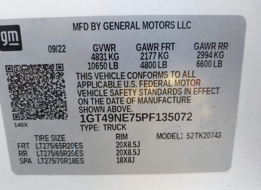 Photo 8 of 2023 Gmc Sierra 2500HD (VIN 1GT49NE75PF135072)