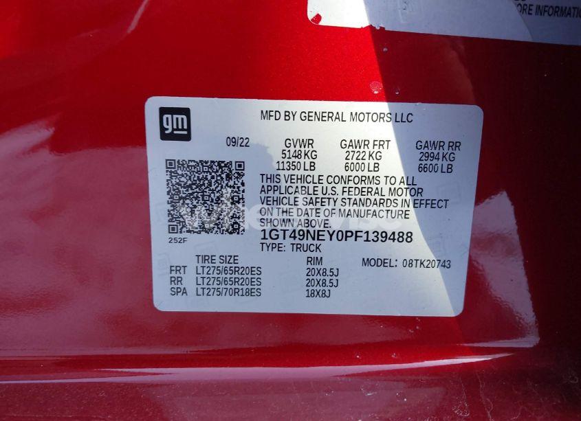 Photo 8 of 2023 Gmc Sierra 2500HD 4WD STANDARD BED SLT (VIN 1GT49NEY0PF139488)