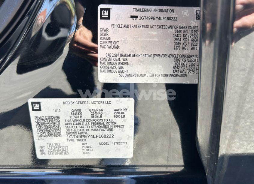 Photo 9 of 2020 Gmc Sierra 2500HD AT4 (VIN 1GT49PEY4LF160222)