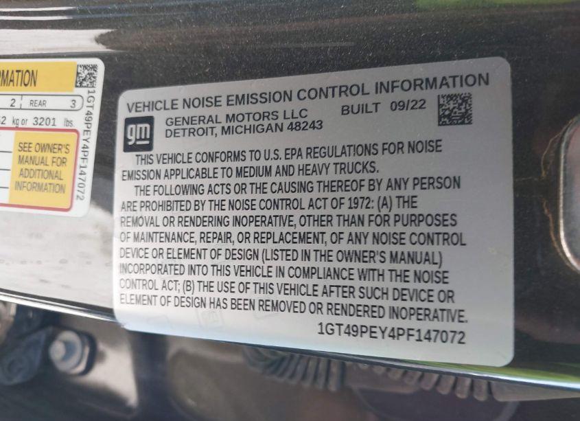 Photo 8 of 2023 Gmc Sierra 2500HD 4WD STANDARD BED AT4 (VIN 1GT49PEY4PF147072)