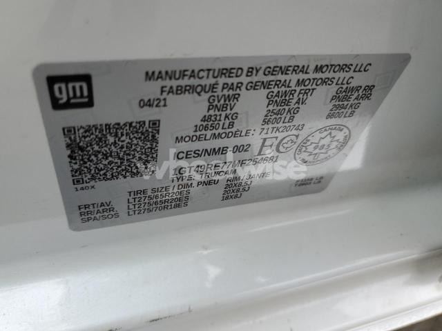 Photo 6 of 2021 GMC SIERRA K2500 DENALI (VIN 1GT49RE77MF254681)