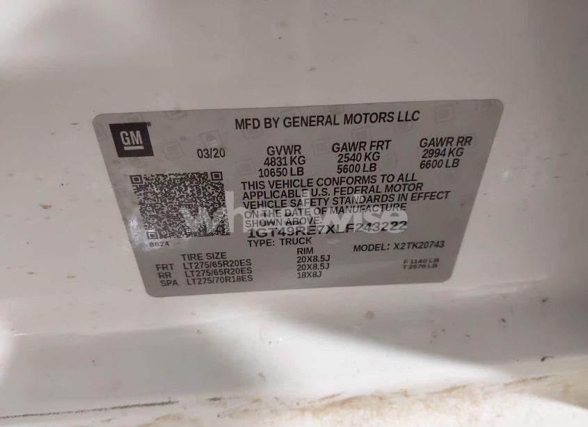 Photo 9 of 2020 Gmc Sierra 2500HD 4WD STANDARD BED DENALI (VIN 1GT49RE7XLF243222)