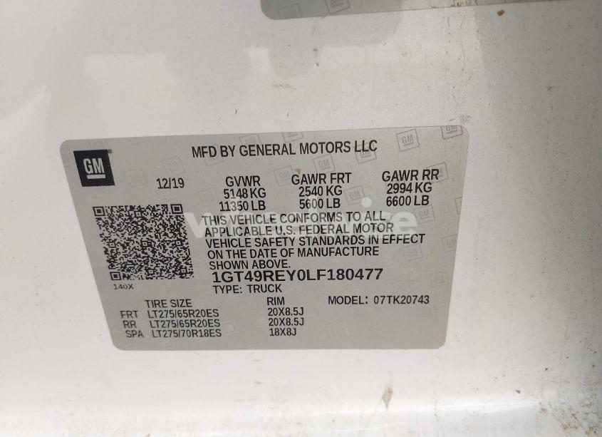 Photo 9 of 2020 Gmc Sierra 2500HD 4WD STANDARD BED DENALI (VIN 1GT49REY0LF180477)