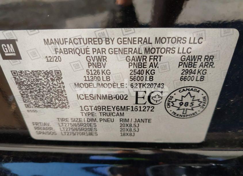 Photo 8 of 2021 Gmc Sierra 2500HD 4WD LONG BED DENALI/4WD STANDARD BED DENALI (VIN 1GT49REY6MF161272)