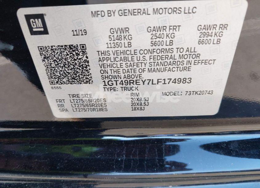 Photo 8 of 2020 Gmc Sierra 2500HD 4WD STANDARD BED DENALI (VIN 1GT49REY7LF174983)