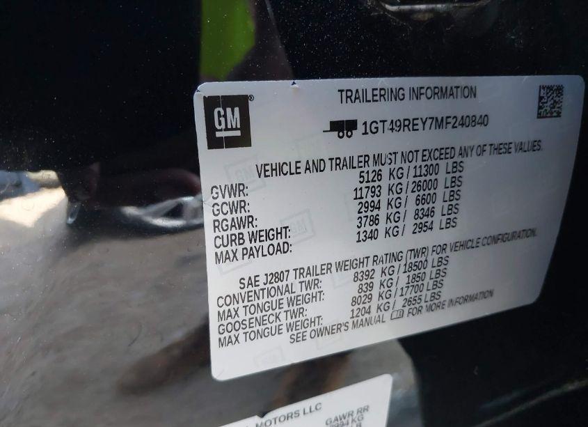 Photo 9 of 2021 Gmc Sierra 2500HD 4WD STANDARD BED DENALI (VIN 1GT49REY7MF240840)