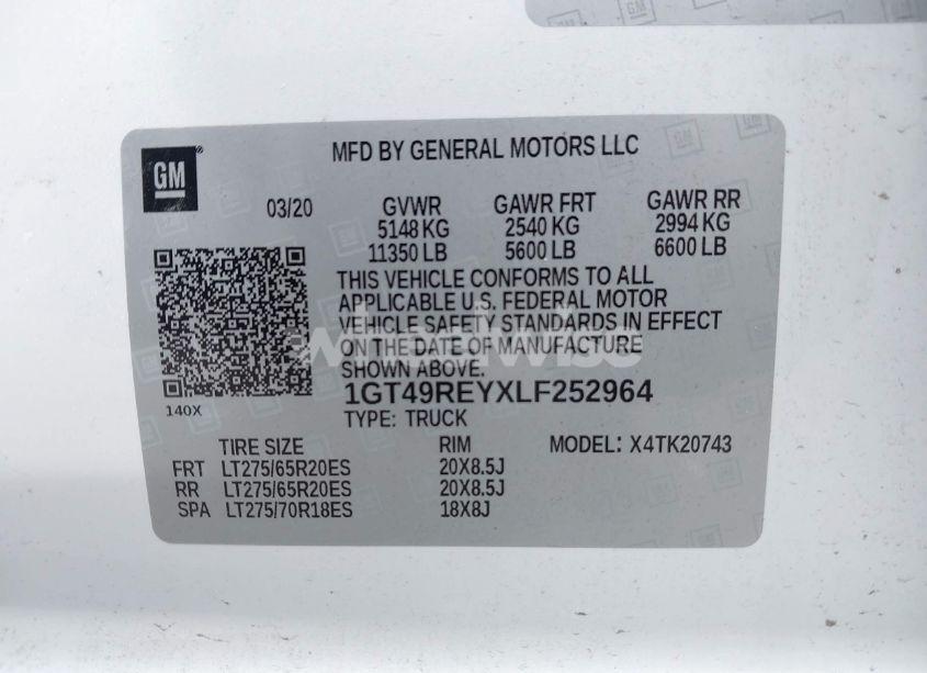 Photo 8 of 2020 Gmc Sierra 2500HD 4WD STANDARD BED DENALI (VIN 1GT49REYXLF252964)