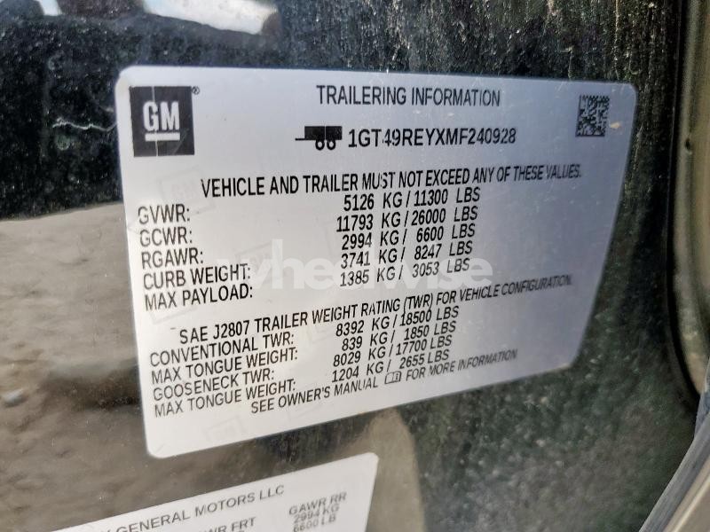 Photo 10 of 2021 GMC SIERRA K2500 DENALI (VIN 1GT49REYXMF240928)