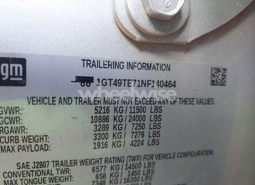 Photo 9 of 2022 Gmc Sierra 3500HD 4WD LONG BED SLE (VIN 1GT49TE71NF140464)