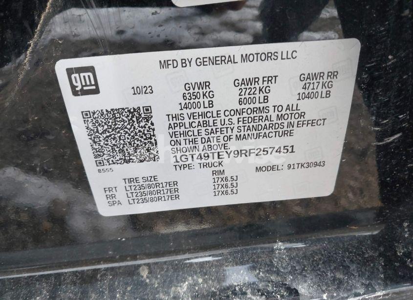 Photo 8 of 2024 Gmc Sierra 3500HD 4WD LONG BED SLE (VIN 1GT49TEY9RF257451)