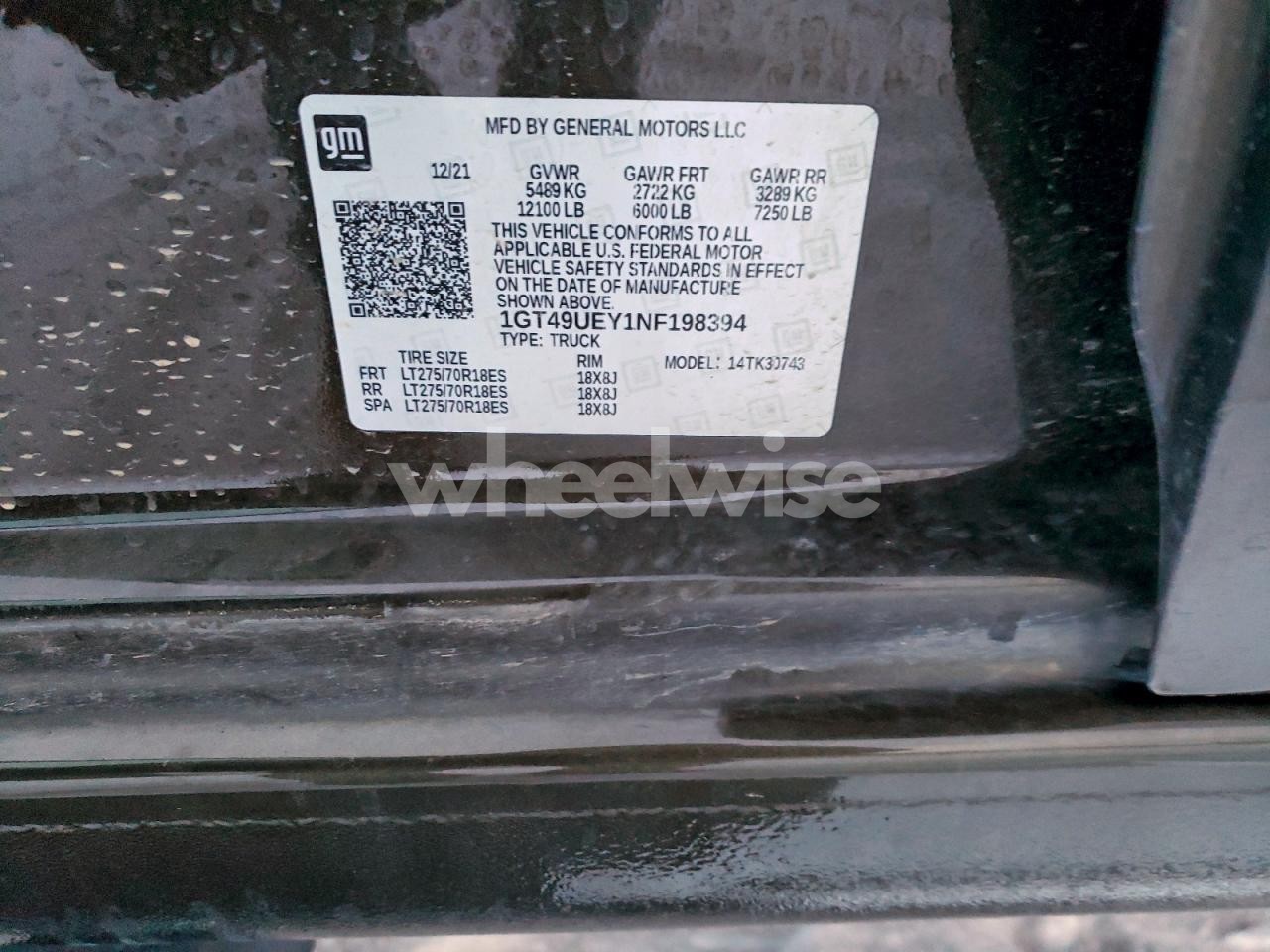 Photo 12 of 2022 GMC SIERRA K3500 SLT (VIN 1GT49UEY1NF198394)