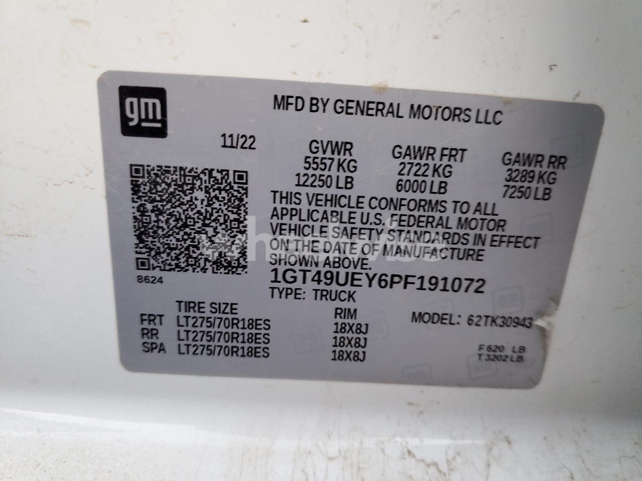 Photo 12 of 2023 GMC SIERRA K3500 SLT (VIN 1GT49UEY6PF191072)