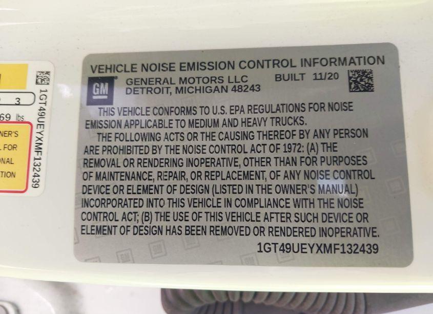 Photo 8 of 2021 Gmc Sierra 3500HD 4WD LONG BED SLT (VIN 1GT49UEYXMF132439)