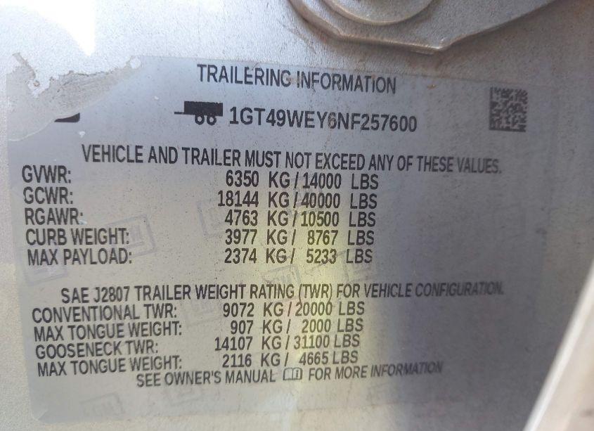 Photo 8 of 2022 Gmc Sierra 3500HD 4WD LONG BED DENALI (VIN 1GT49WEY6NF257600)