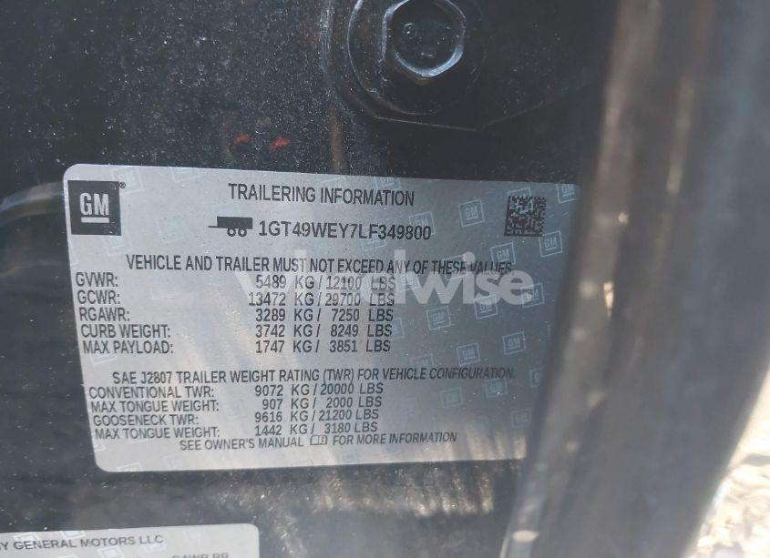 Photo 8 of 2020 Gmc Sierra 3500HD 4WD STANDARD BED DENALI (VIN 1GT49WEY7LF349800)