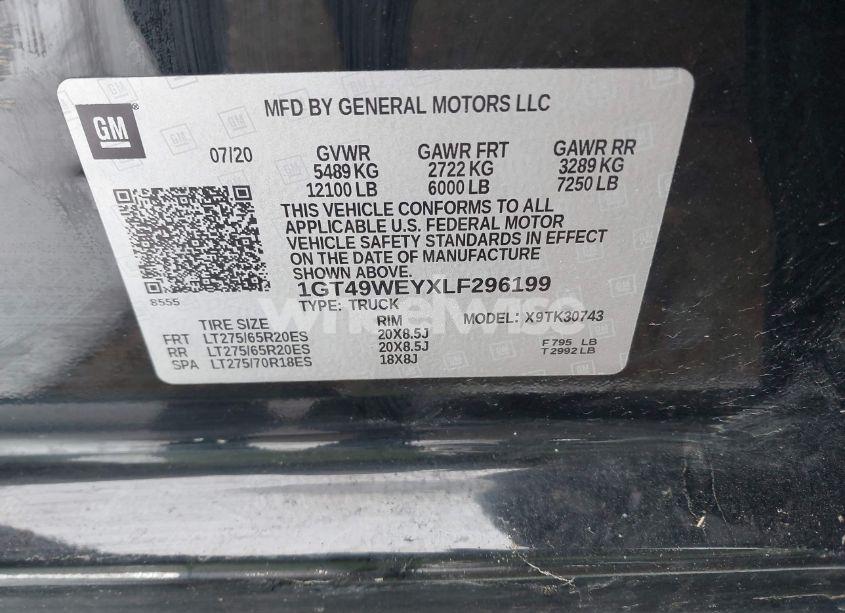 Photo 8 of 2020 Gmc Sierra 3500HD 4WD STANDARD BED DENALI (VIN 1GT49WEYXLF296199)