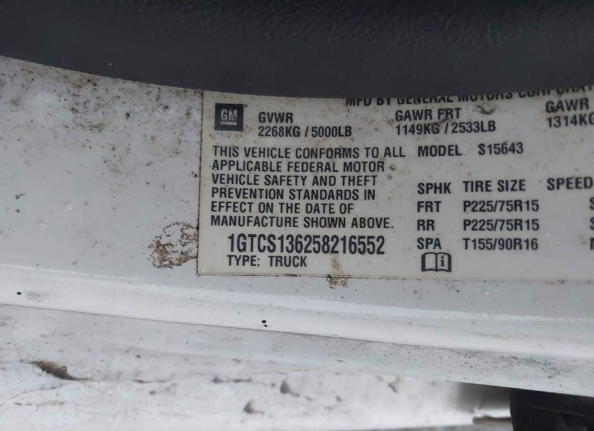 Photo 9 of 2005 Gmc Canyon SLE (VIN 1GTCS136258216552)