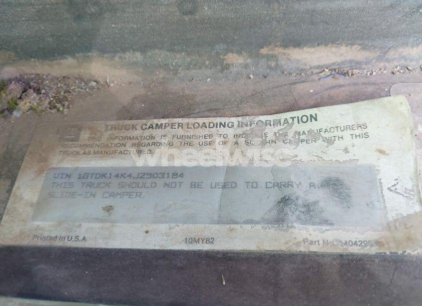 Photo 9 of 1988 Gmc Gmt-400 K1500 (VIN 1GTDK14K4JZ503184)