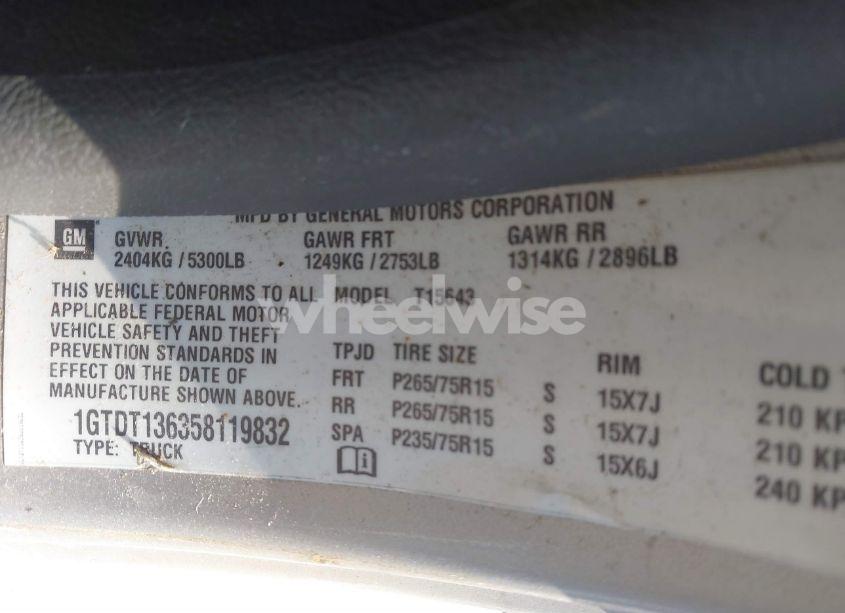 Photo 9 of 2005 Gmc Canyon SLE (VIN 1GTDT136358119832)