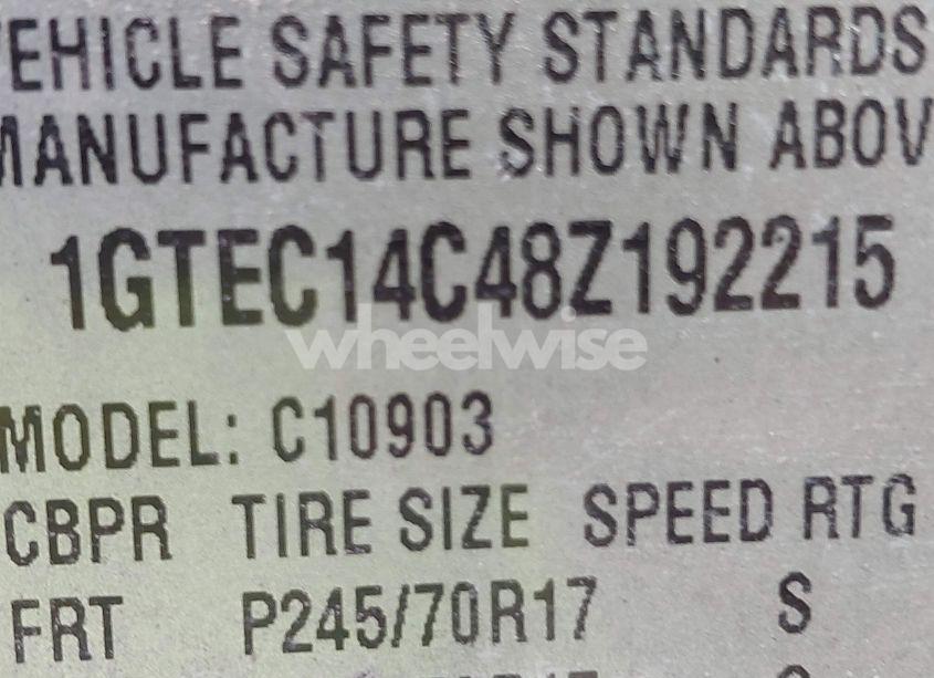 Photo 9 of 2008 Gmc Sierra 1500 WORK TRUCK (VIN 1GTEC14C48Z192215)