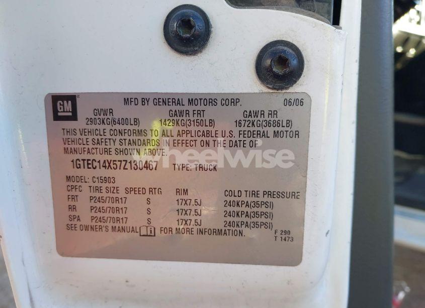 Photo 9 of 2007 Gmc Sierra 1500 CLASSIC WORK TRUCK (VIN 1GTEC14X57Z130467)