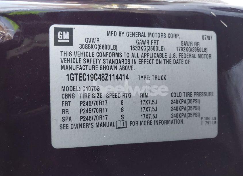 Photo 9 of 2008 Gmc Sierra 1500 WORK TRUCK (VIN 1GTEC19C48Z114414)