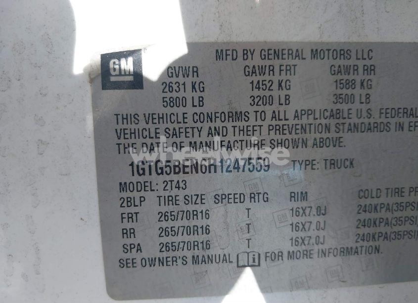 Photo 9 of 2017 Gmc Canyon N/A (VIN 1GTG5BEN6H1247559)