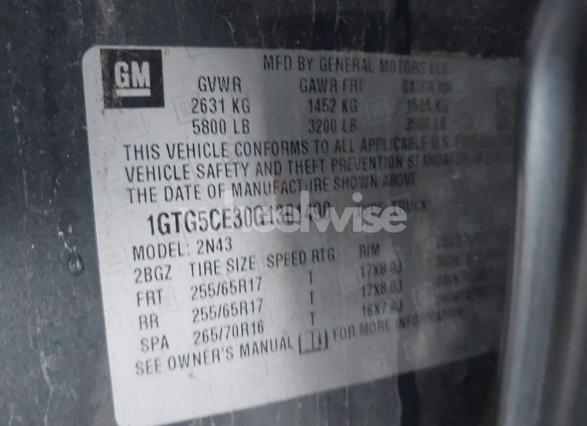 Photo 9 of 2016 Gmc Canyon SLE (VIN 1GTG5CE30G1301490)