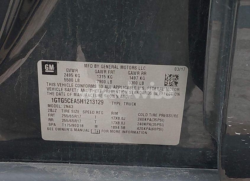 Photo 9 of 2017 Gmc Canyon SLE (VIN 1GTG5CEA5H1213129)