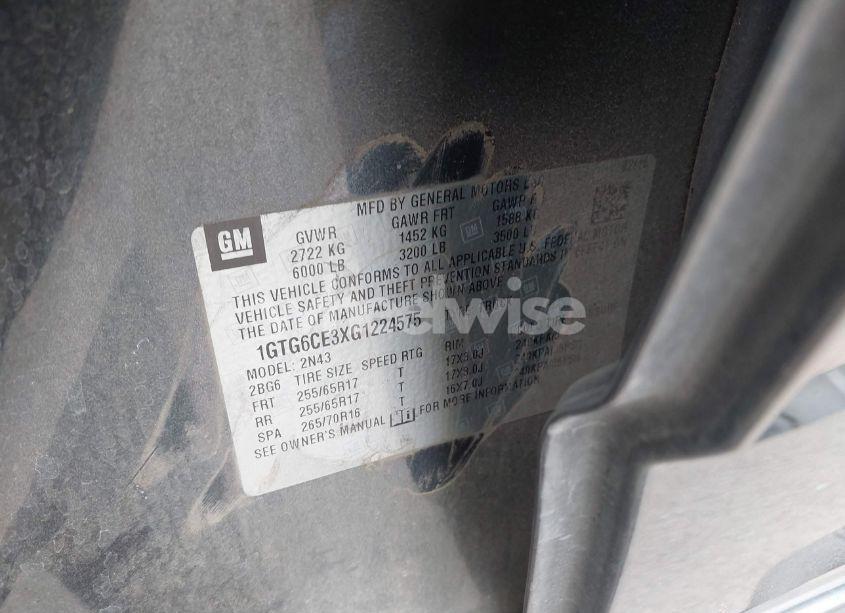 Photo 9 of 2016 Gmc Canyon SLE (VIN 1GTG6CE3XG1224575)