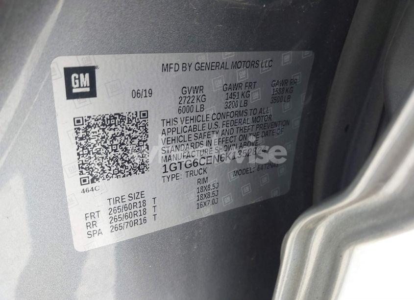 Photo 9 of 2019 Gmc Canyon SLE (VIN 1GTG6CEN6K1352824)