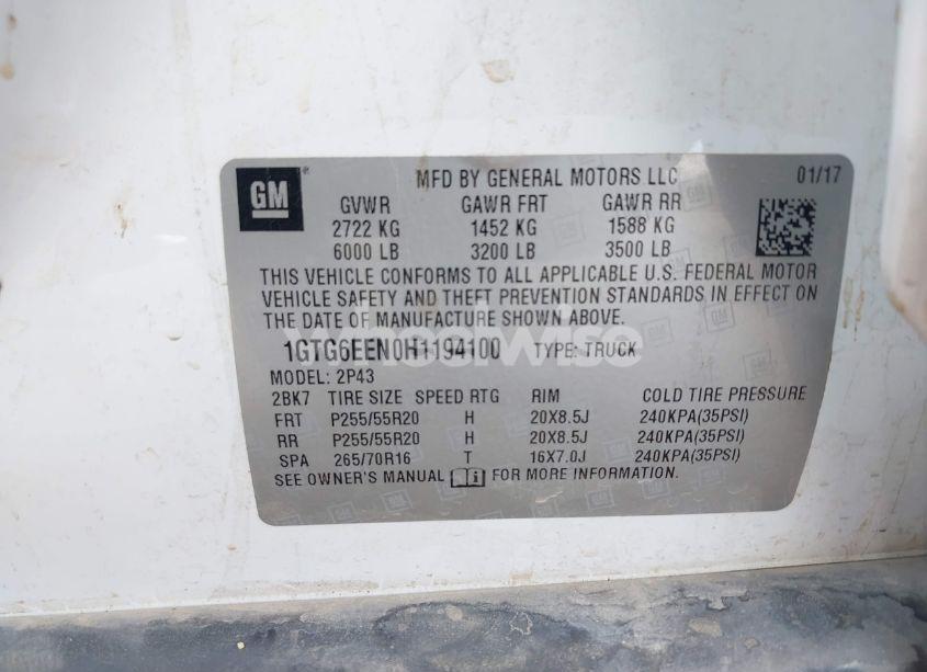 Photo 9 of 2017 Gmc Canyon DENALI (VIN 1GTG6EEN0H1194100)