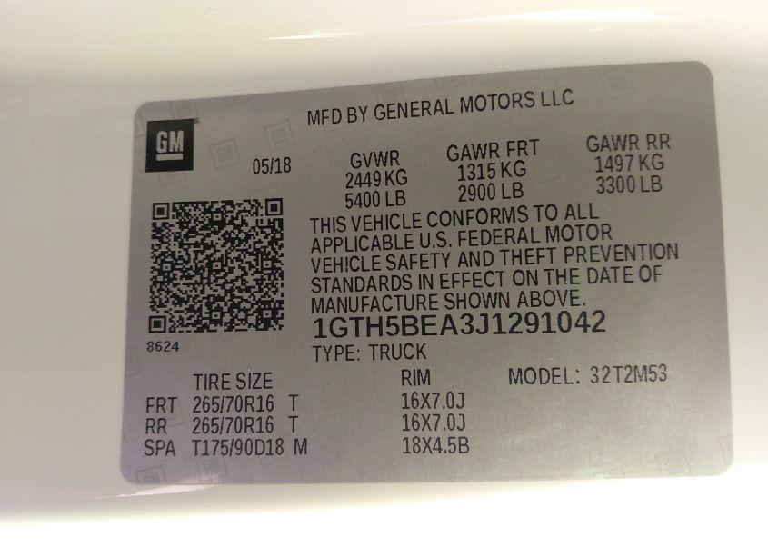 Photo 9 of 2018 Gmc Canyon (VIN 1GTH5BEA3J1291042)