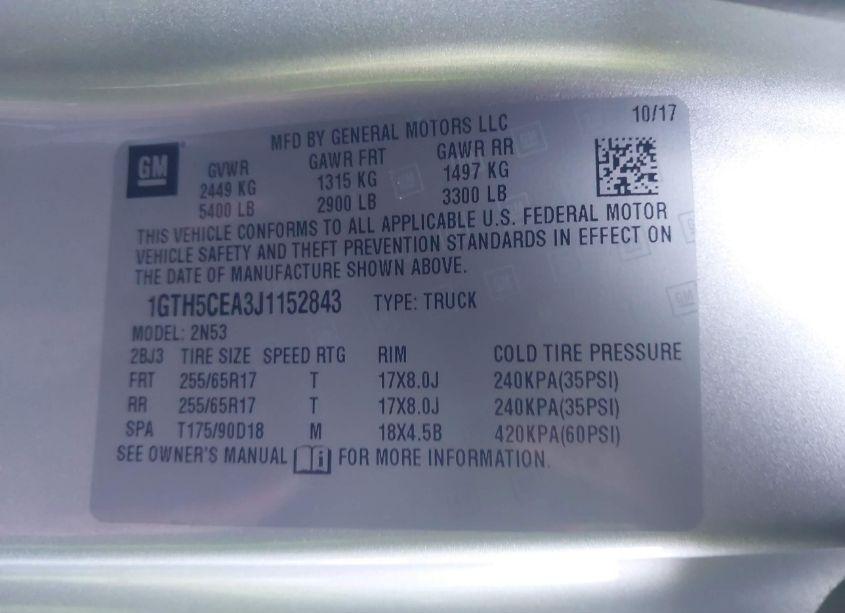 Photo 9 of 2018 Gmc Canyon SLE (VIN 1GTH5CEA3J1152843)