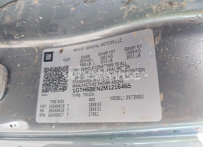 Photo 9 of 2021 Gmc Canyon 4WD ELEVATION STANDARD (VIN 1GTH6BEN2M1216465)