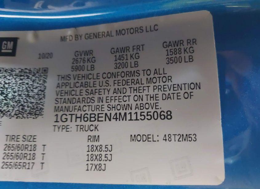 Photo 9 of 2021 Gmc Canyon 4WD ELEVATION STANDARD (VIN 1GTH6BEN4M1155068)