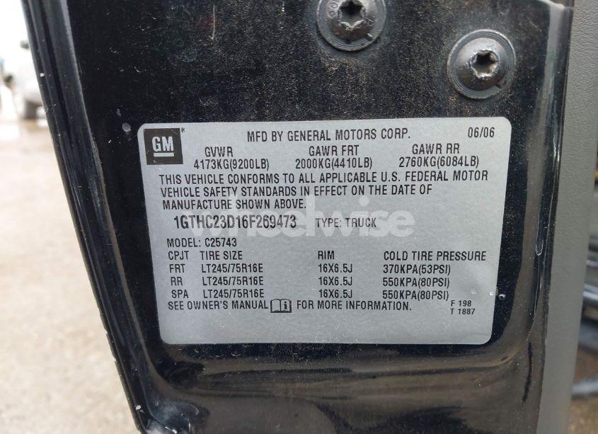 Photo 9 of 2006 Gmc Sierra 2500HD SLT (VIN 1GTHC23D16F269473)