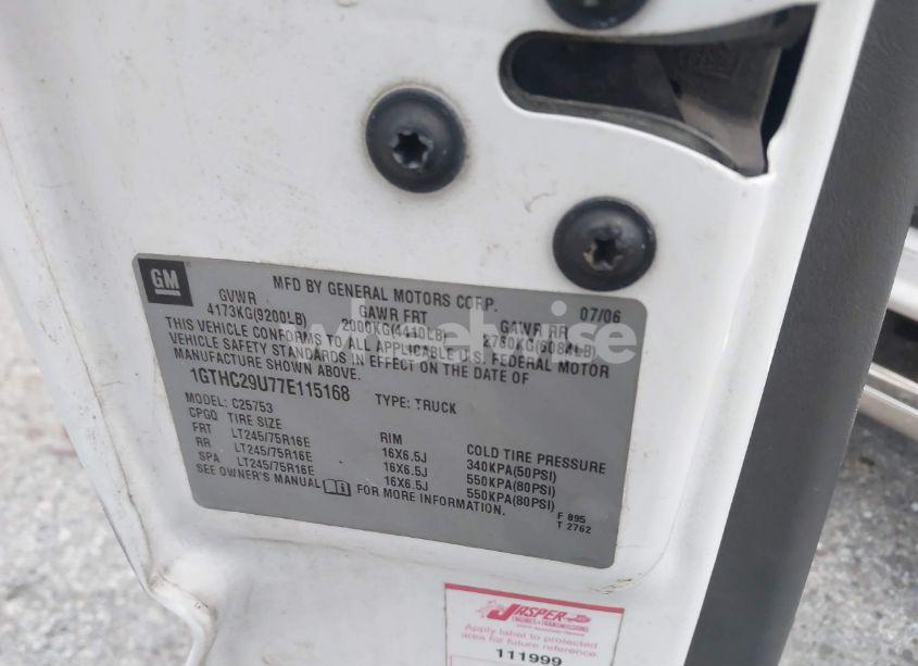 Photo 9 of 2007 Gmc Sierra 2500HD CLASSIC WORK TRUCK (VIN 1GTHC29U77E115168)