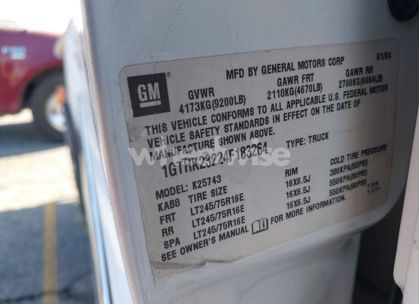 Photo 9 of 2004 Gmc Sierra 2500HD SLT (VIN 1GTHK23224F183264)