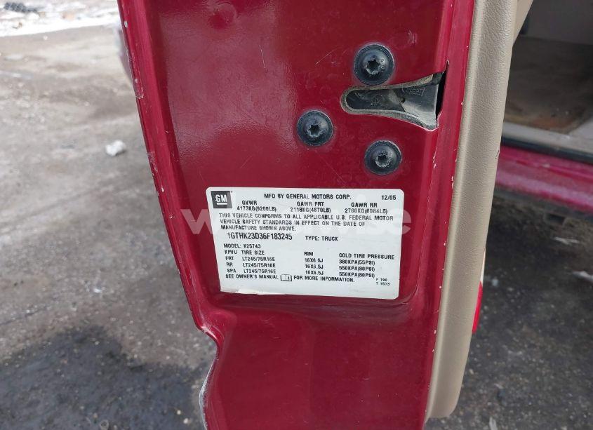 Photo 9 of 2006 Gmc Sierra 2500HD SLT (VIN 1GTHK23D36F183245)