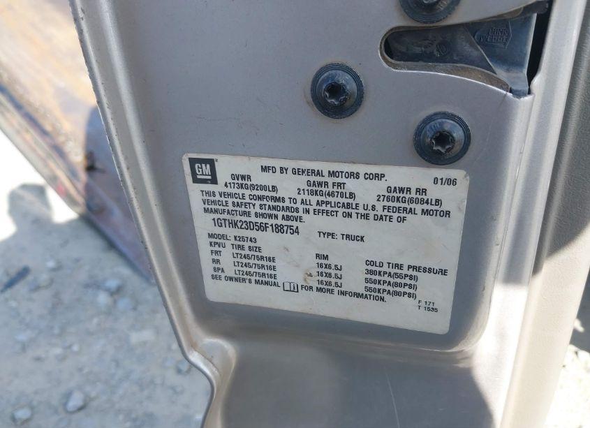 Photo 9 of 2006 Gmc Sierra 2500HD SLT (VIN 1GTHK23D56F188754)