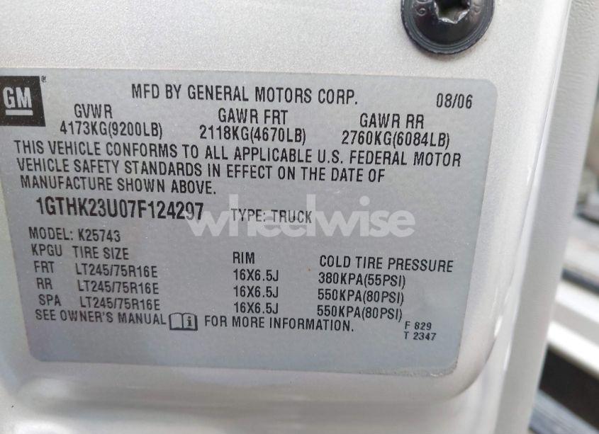 Photo 9 of 2007 Gmc Sierra 2500HD CLASSIC SLT (VIN 1GTHK23U07F124297)