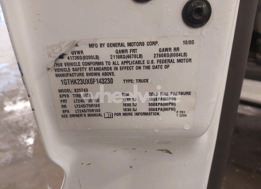 Photo 9 of 2006 Gmc Sierra 2500HD SLE1 (VIN 1GTHK23UX6F143230)